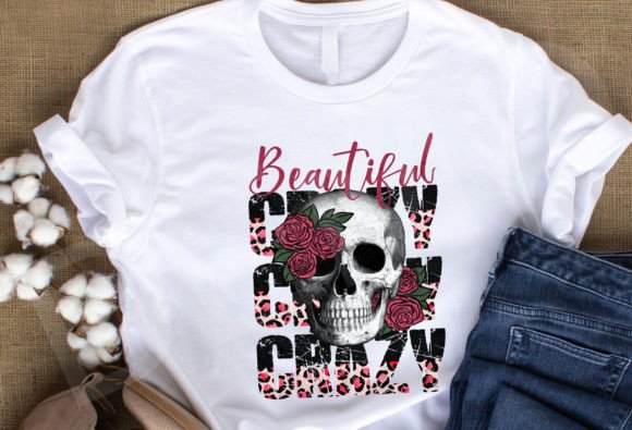 Beautiful Crazy Skull PNG: Leopard Skull