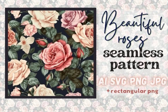Beautiful Rose Flower Seamless Pattern