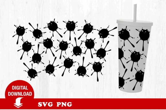Colorful Paint. Tumbler Svg. Spots. Сat