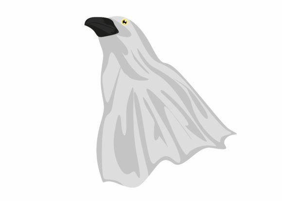 Cute Ghost Crow SVG, Halloween SVG