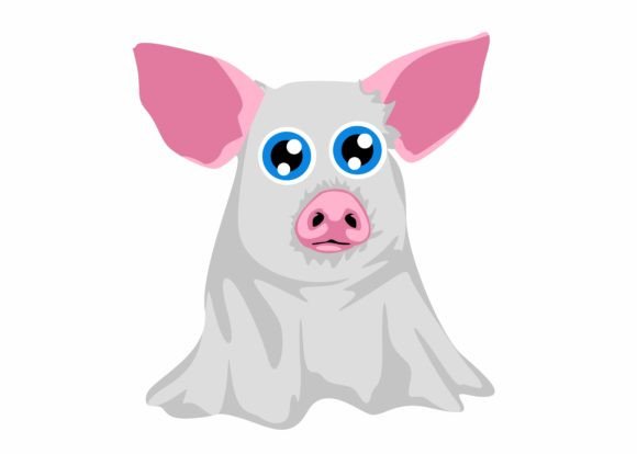 Cute Ghost Pig SVG: Halloween SVG