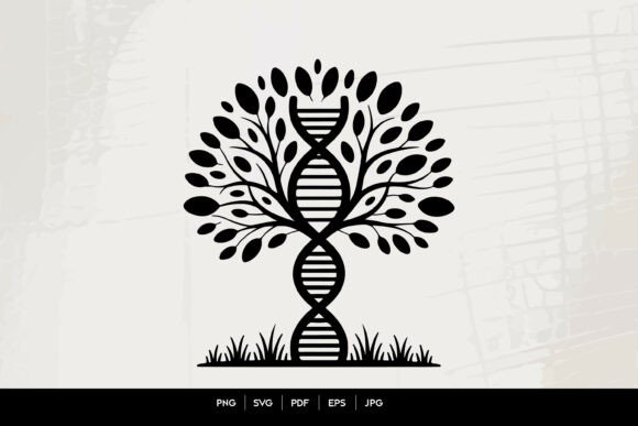 DNA Tree of Life with Leaves SVG