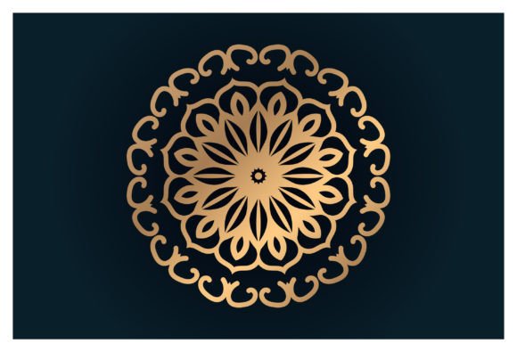 Gold Islamic Pattern Gradient Mandala
