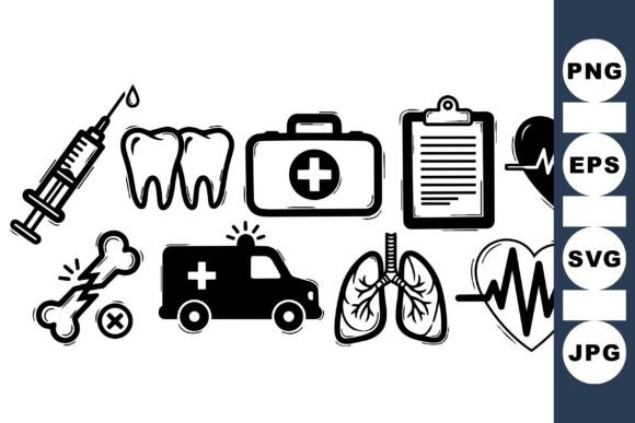 Hand Drawn Medical Icon Set