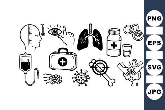 Medical Health Care Icon SVG Set
