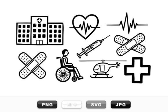 Medical Icon Clipart Set SVG