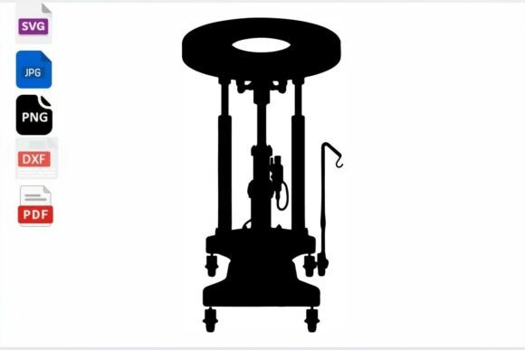 Medical IV Stand Silhouette SVG