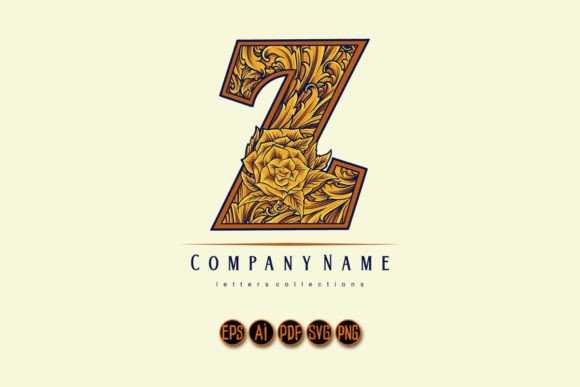 Monogram Letter Initial Z on Classic