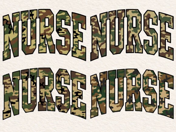 Retro Camo Nurse Design Sublimation PNG