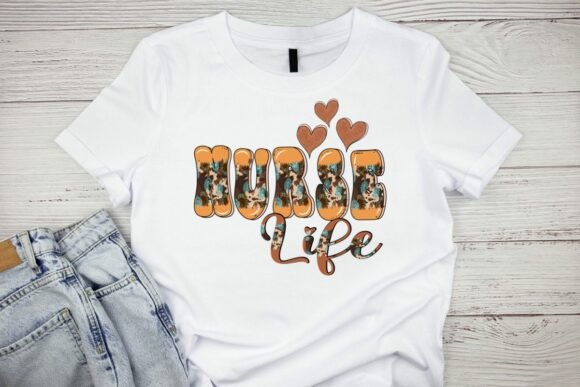 Retro Nurse Life Leopard Sublimation PNG
